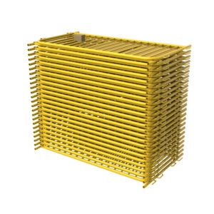 100m Yellow Crowd Control Barrier Set