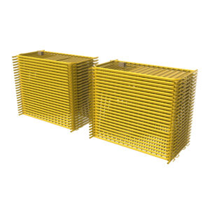 200m Yellow Crowd Control Barrier Set