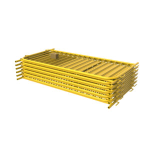 25m Yellow Crowd Control Barrier Set